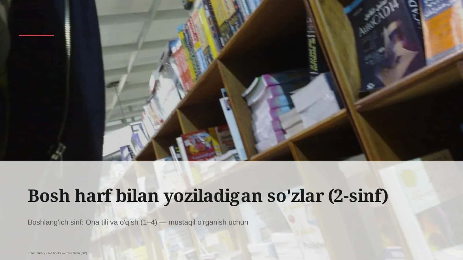 Bosh harf bilan yoziladigan so'zlar (2-sinf) 1