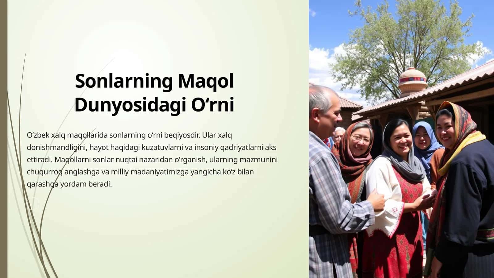Sonlarning Maqol Dunyosidagi Oʻrni 1
