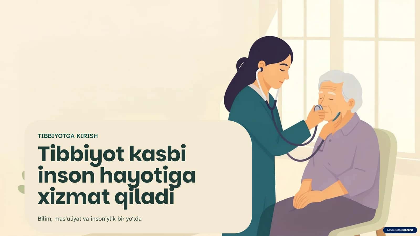 TIBBIYOTGA KIRISH 1