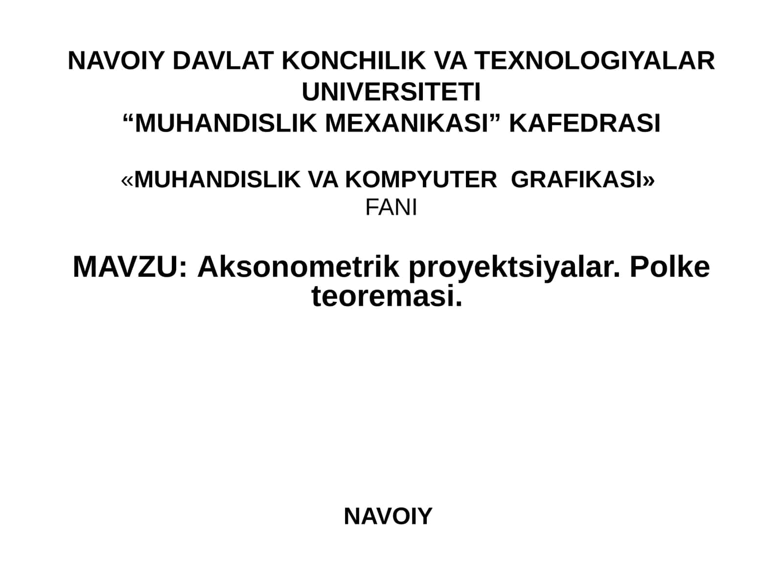 Muhandislik Mexanikasi 1