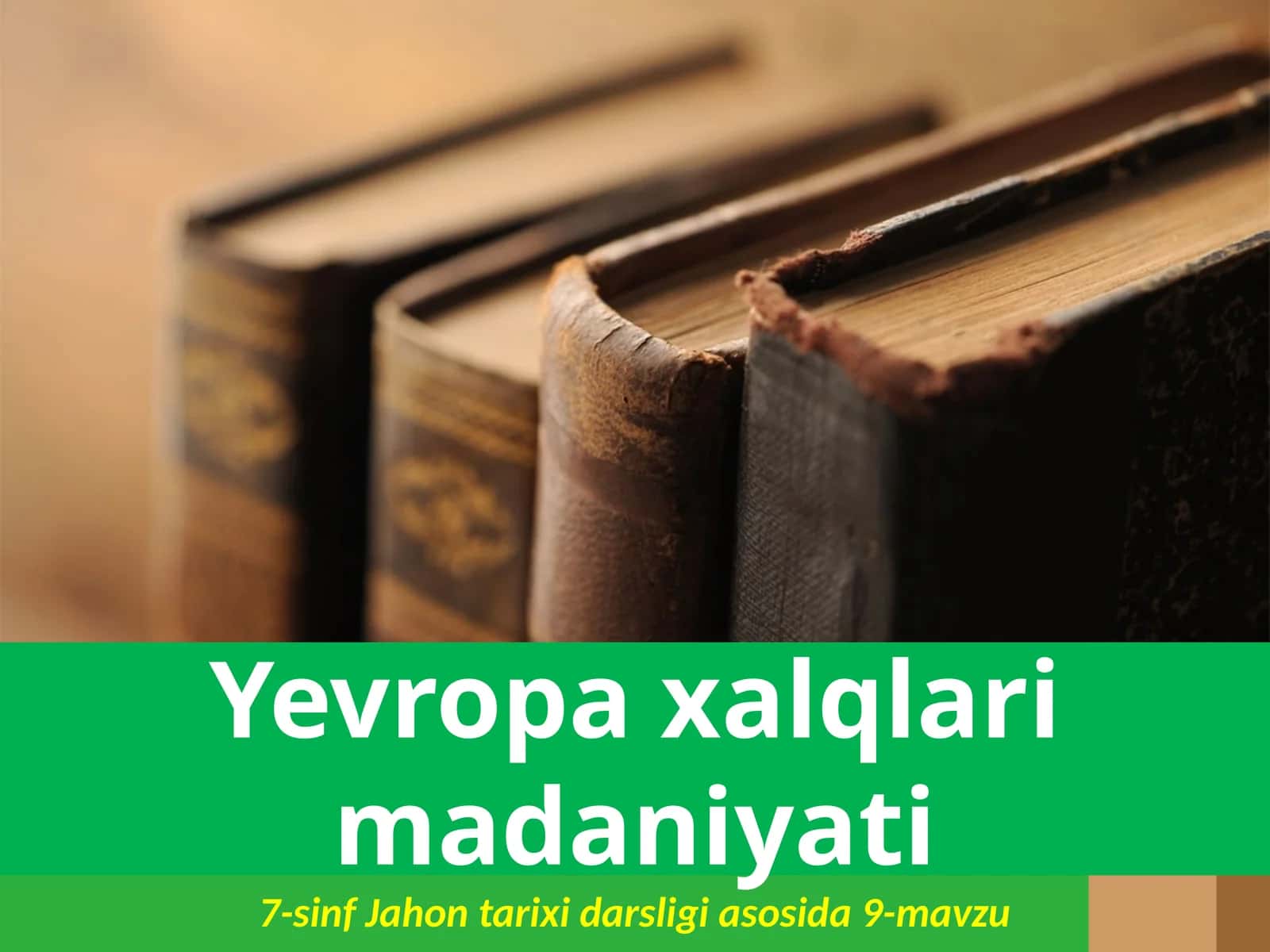 Yevropa xalqlari  madaniyati 1