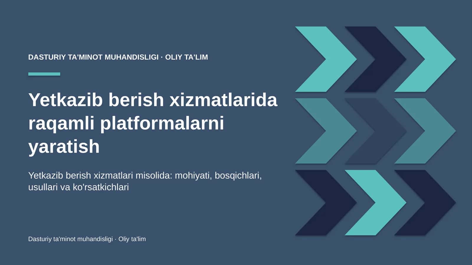 Yetkazib berish xizmatlarida raqamli platformalarni yaratish 1