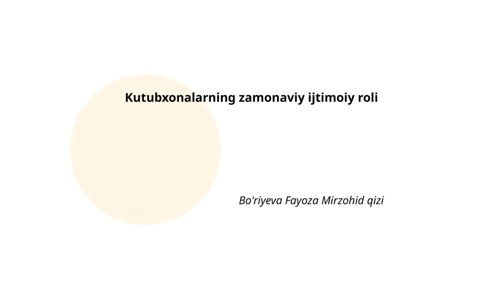Kutubxonalarning zamonaviy ijtimoiy roli 1