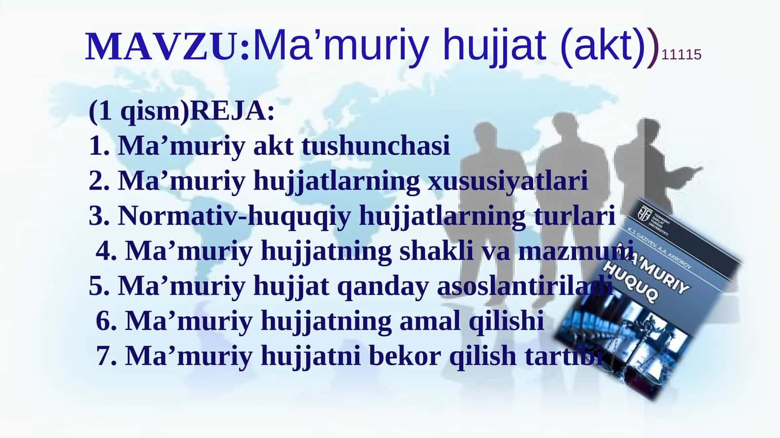 Mamuriy akt 1