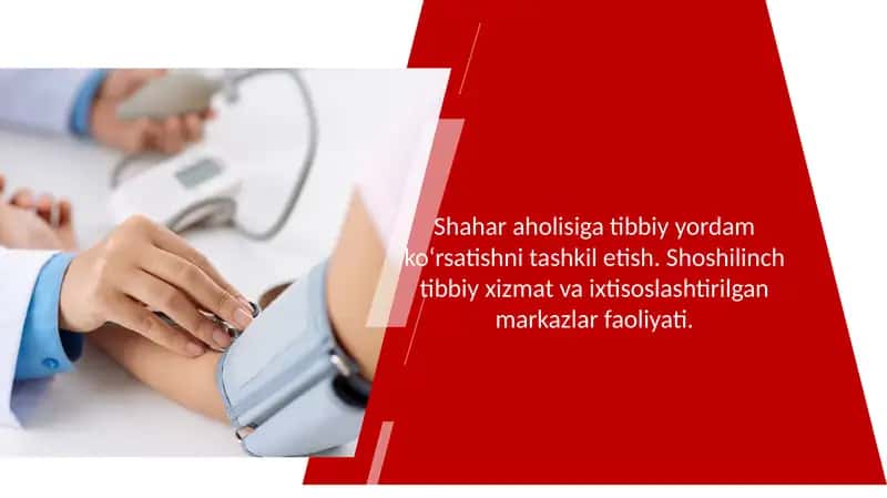 Shaxar axolisiga tibbiy yordam ko'rsatishni tashkil etish. 1