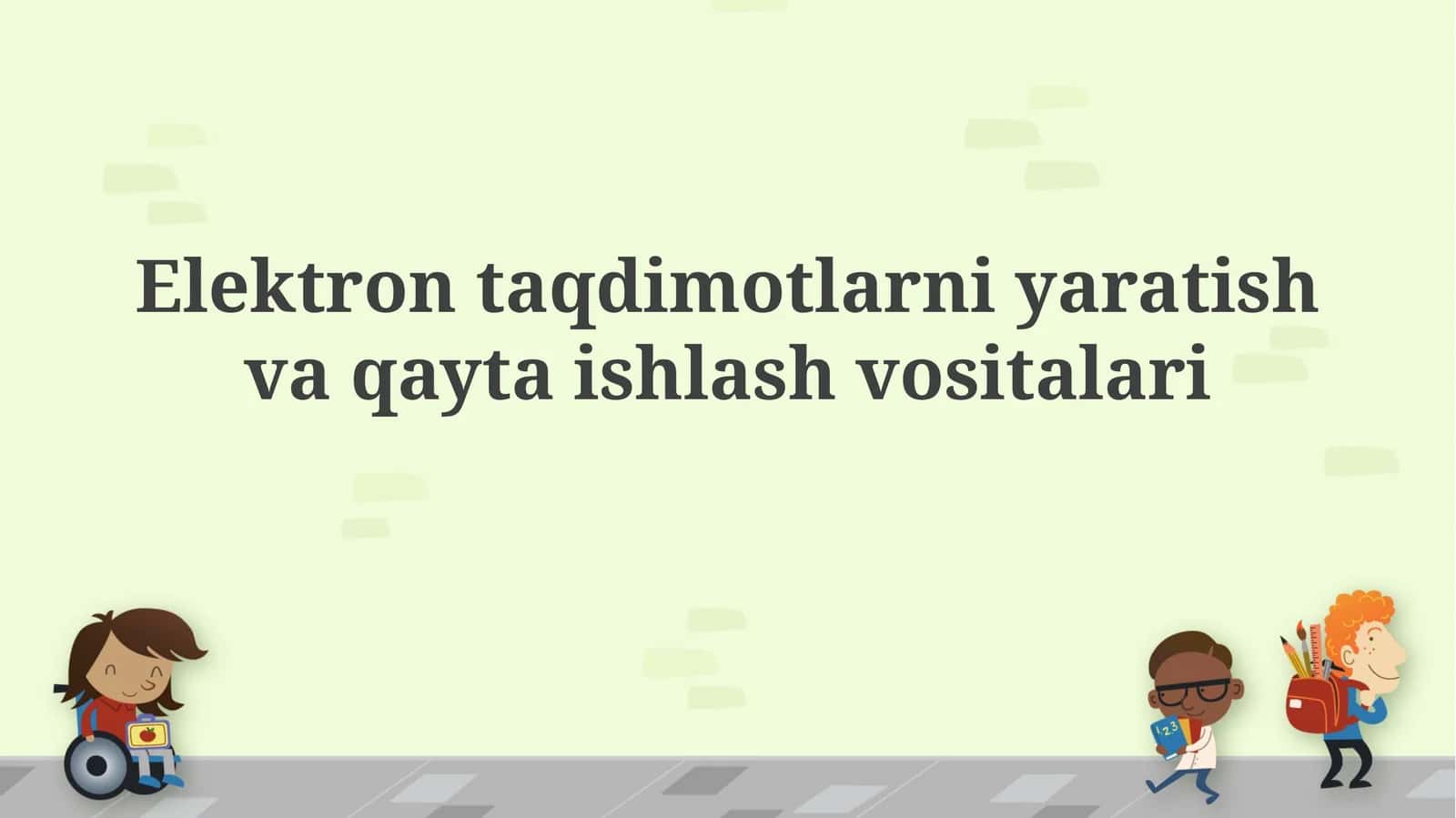 Elektrontaqdimotlarni yaratish va qayta ishlash vositalari 1