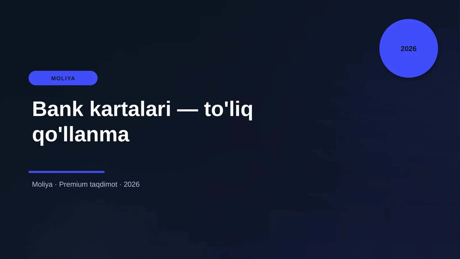 Bank kartalari — to'liq qo'llanma 1