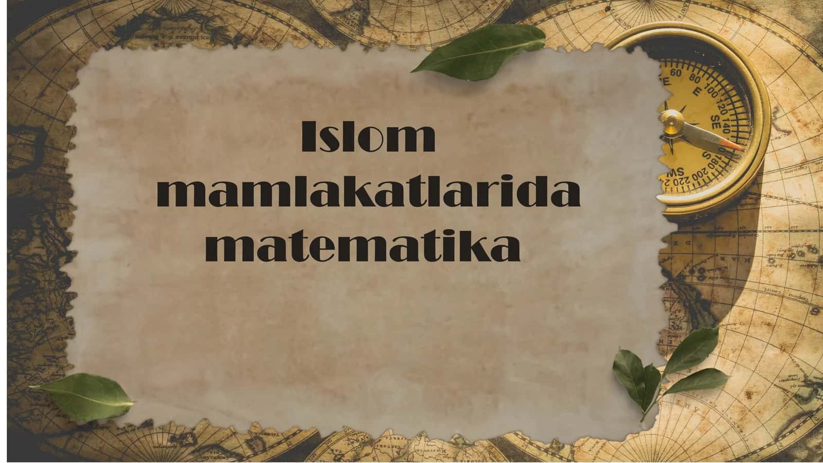 Islom mam­lakatlari­da matematika 1