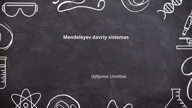 Mendeleyev davriy sistemas 1