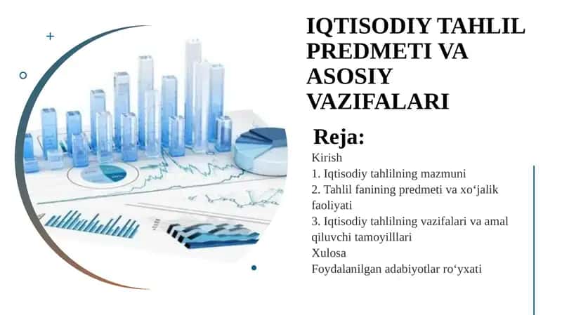Iqtisodiy Tahlil Predmeti va Asosiy Vazifalari 1