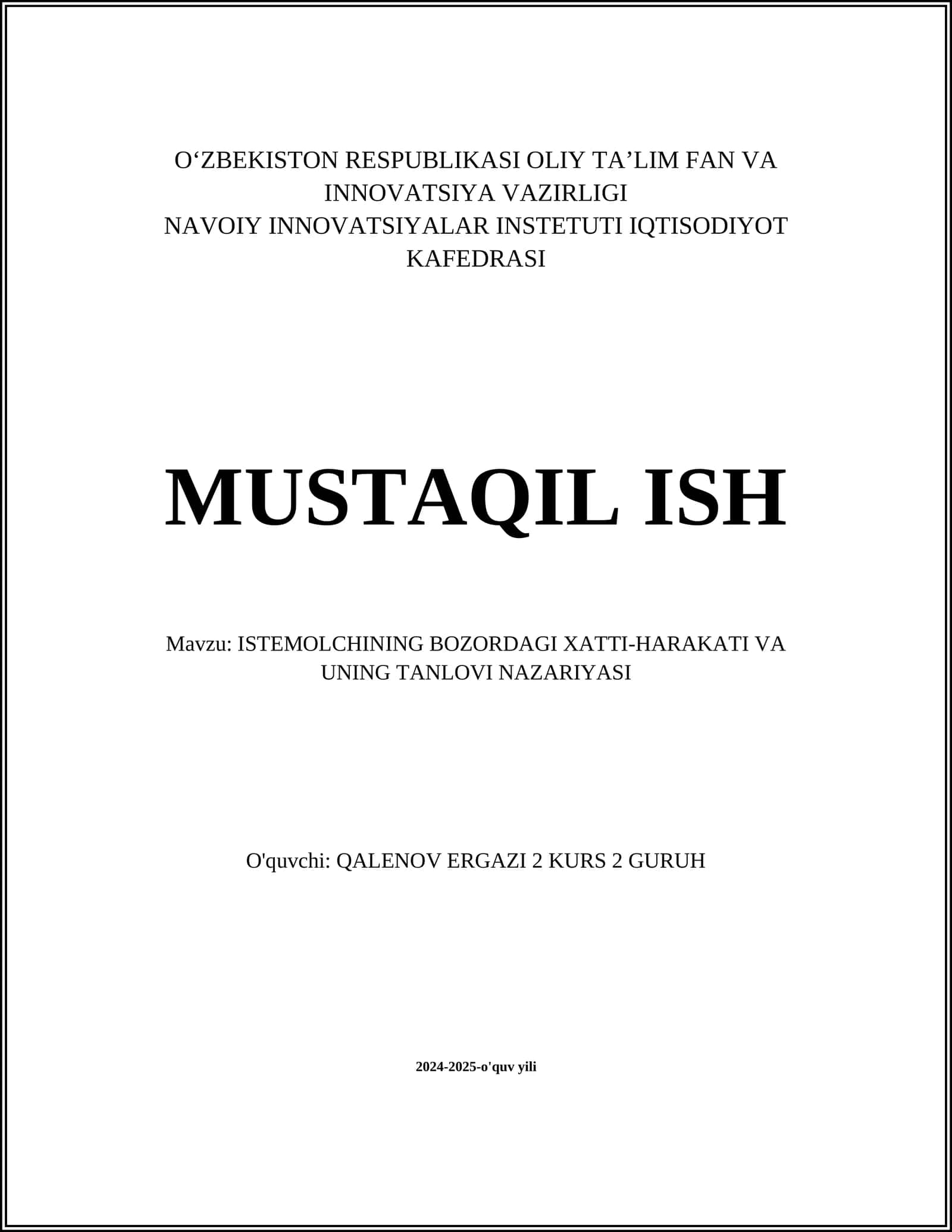 Iste'mol xulq-atvorining psixologik jihatlari 1