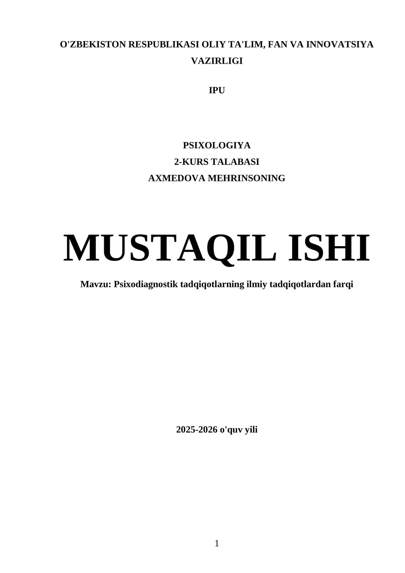 Psixodiagnostik tadqiqotlarning ilmiy tadqiqotlardan farqi 1