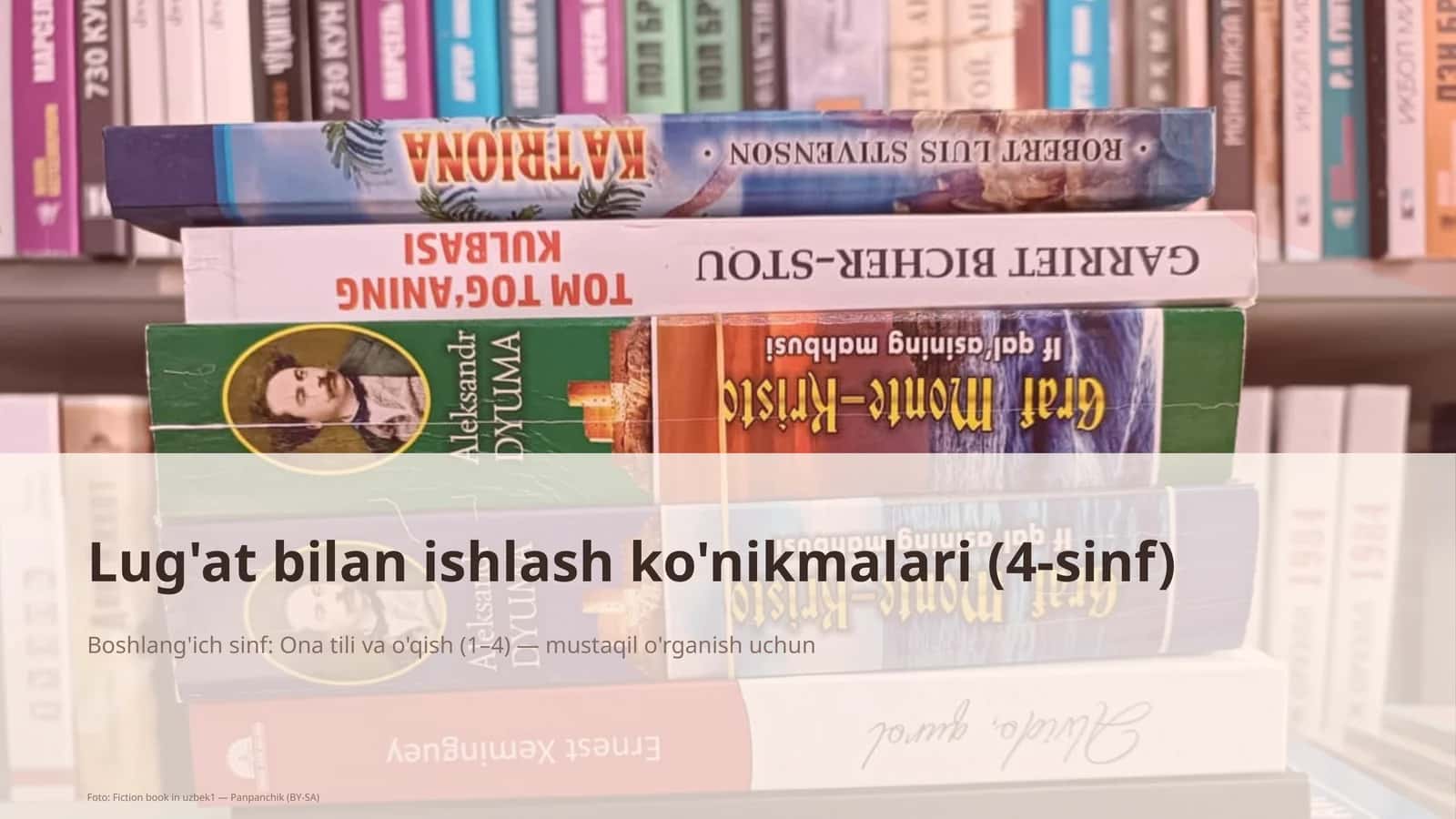 Lug'at bilan ishlash ko'nikmalari (4-sinf) 1