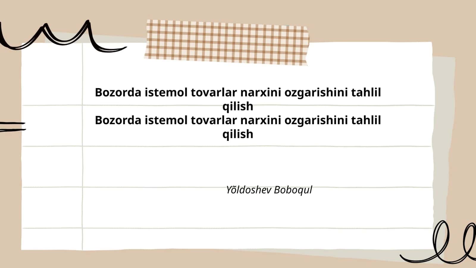 Bozorda istemol tovarlar narxini ozgarishini tahlil qilish 1