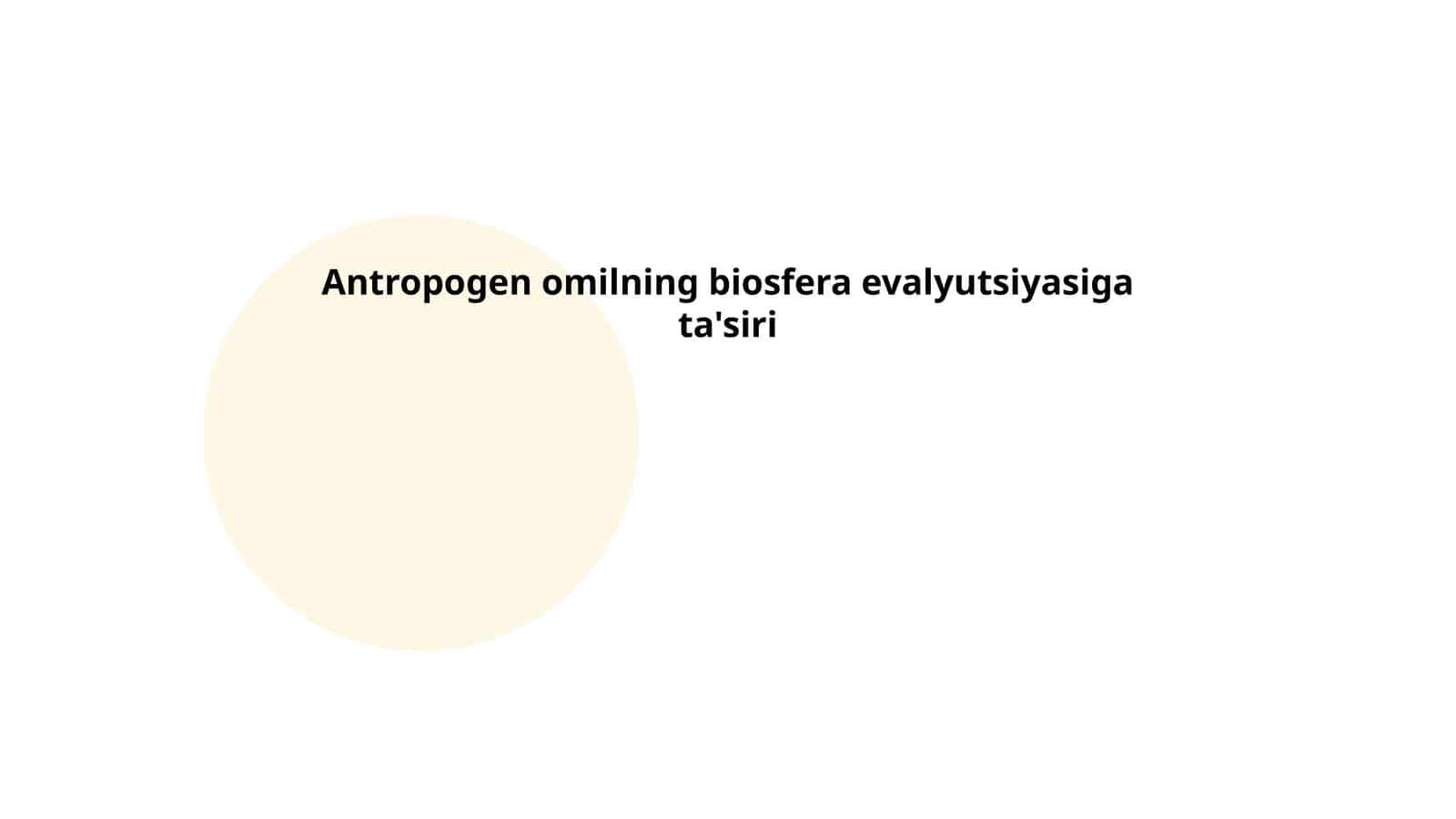 Antropogen omilning biosfera evalyutsiyasiga ta'siri 1