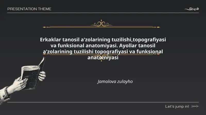 Erkaklar tanosil a'zolarining tuzilishi,topografiyasi va funksional anatomiyasi 1