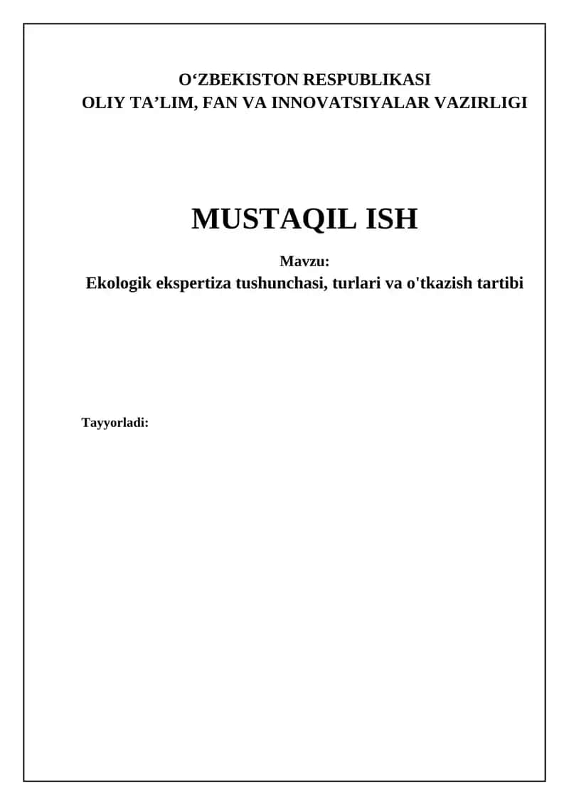 Ekologik Ekspertiza 1