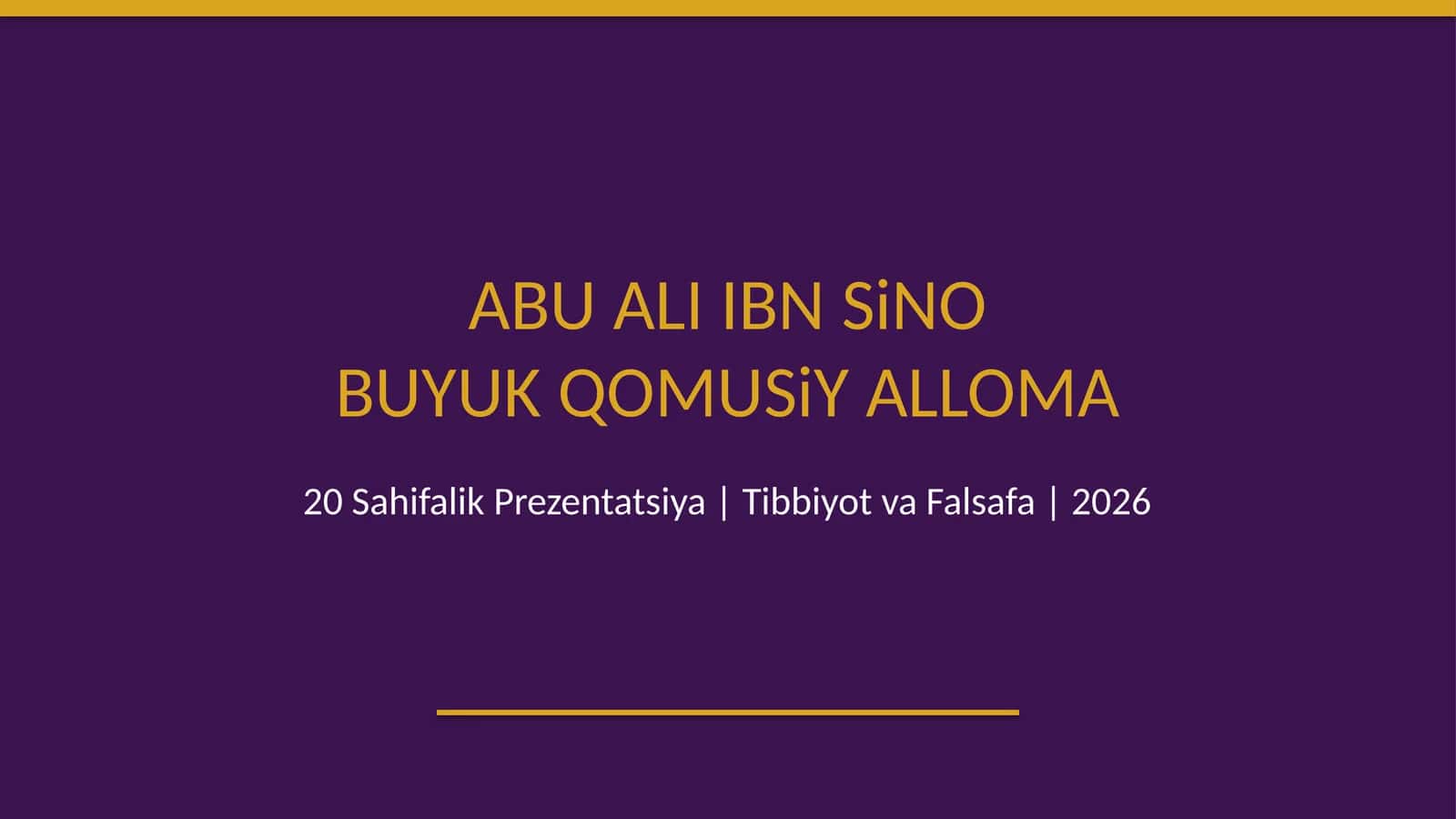 Abu Ali ibn Sino - buyuk qomusiy alloma 1