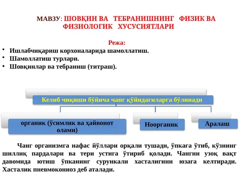 Шовқин ва тебранишнинг физик ва физиологик хусусиятлари 1
