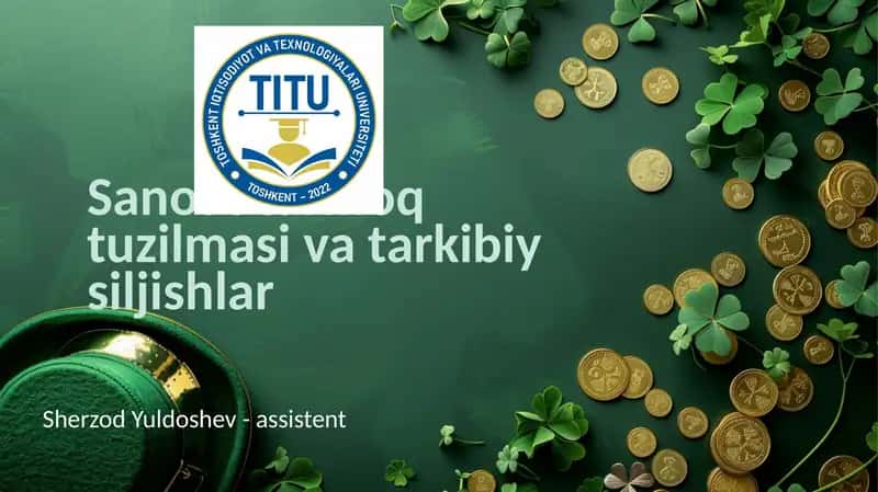 Sanoat tarmoq tuzilmasi va tarkibiy siljishlar 1