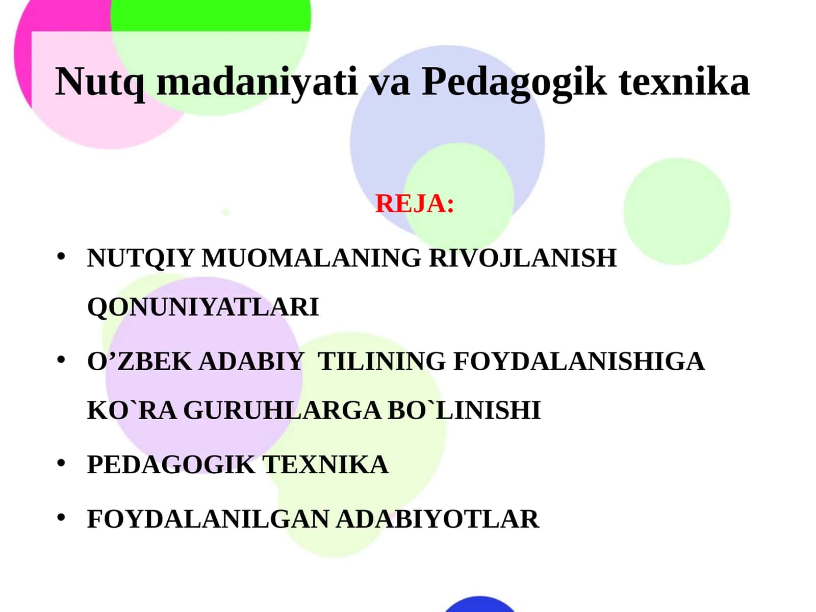 Nutq madaniyati va Pedagogik texnika 1