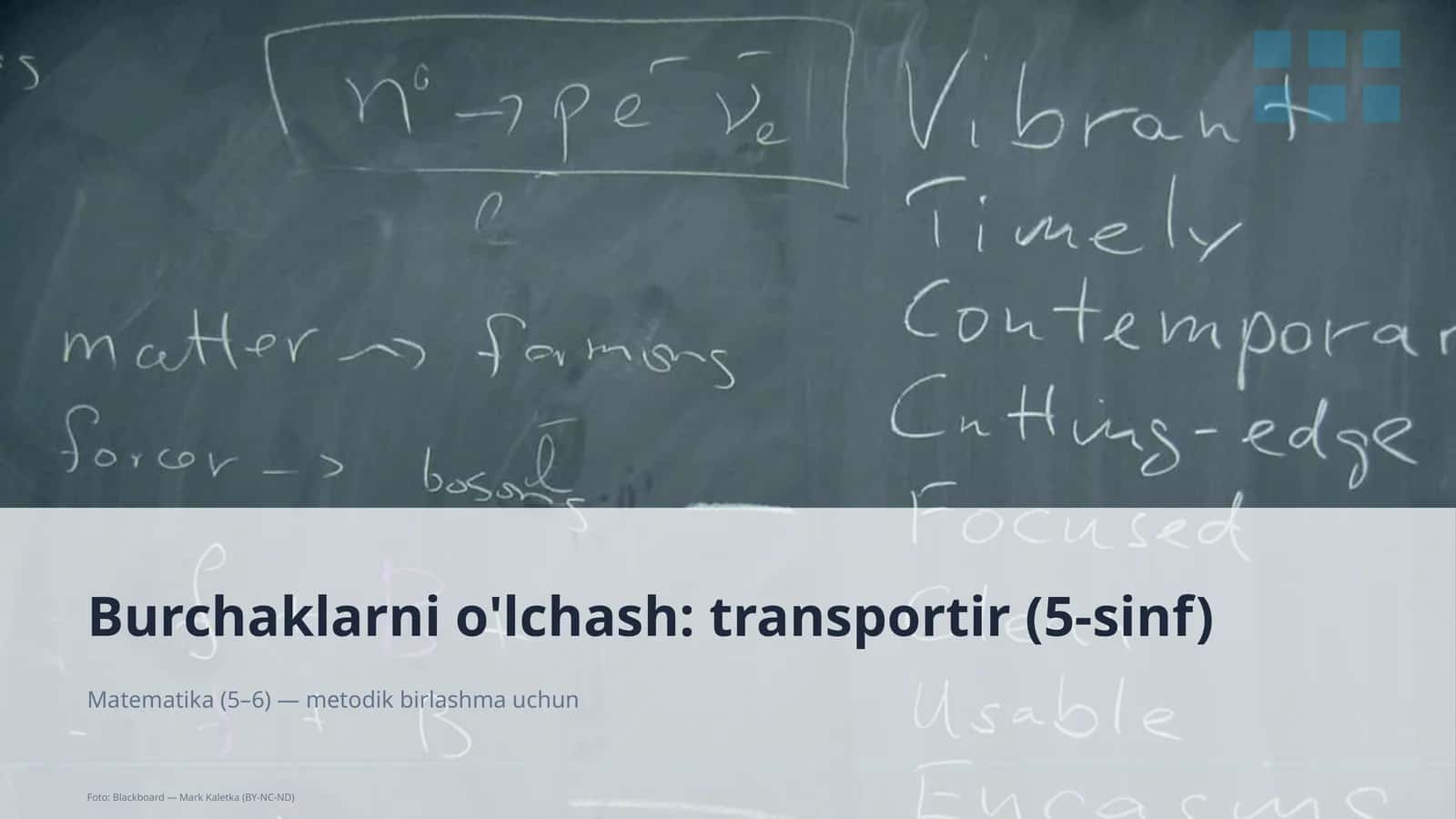 Burchaklarni o'lchash: transportir (5-sinf) 1
