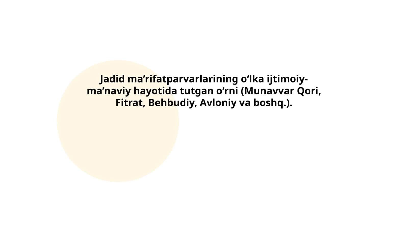 Jadid ma’rifatparvarlarining o‘lka ijtimoiy-ma’naviy hayotida tutgan o‘rni 1