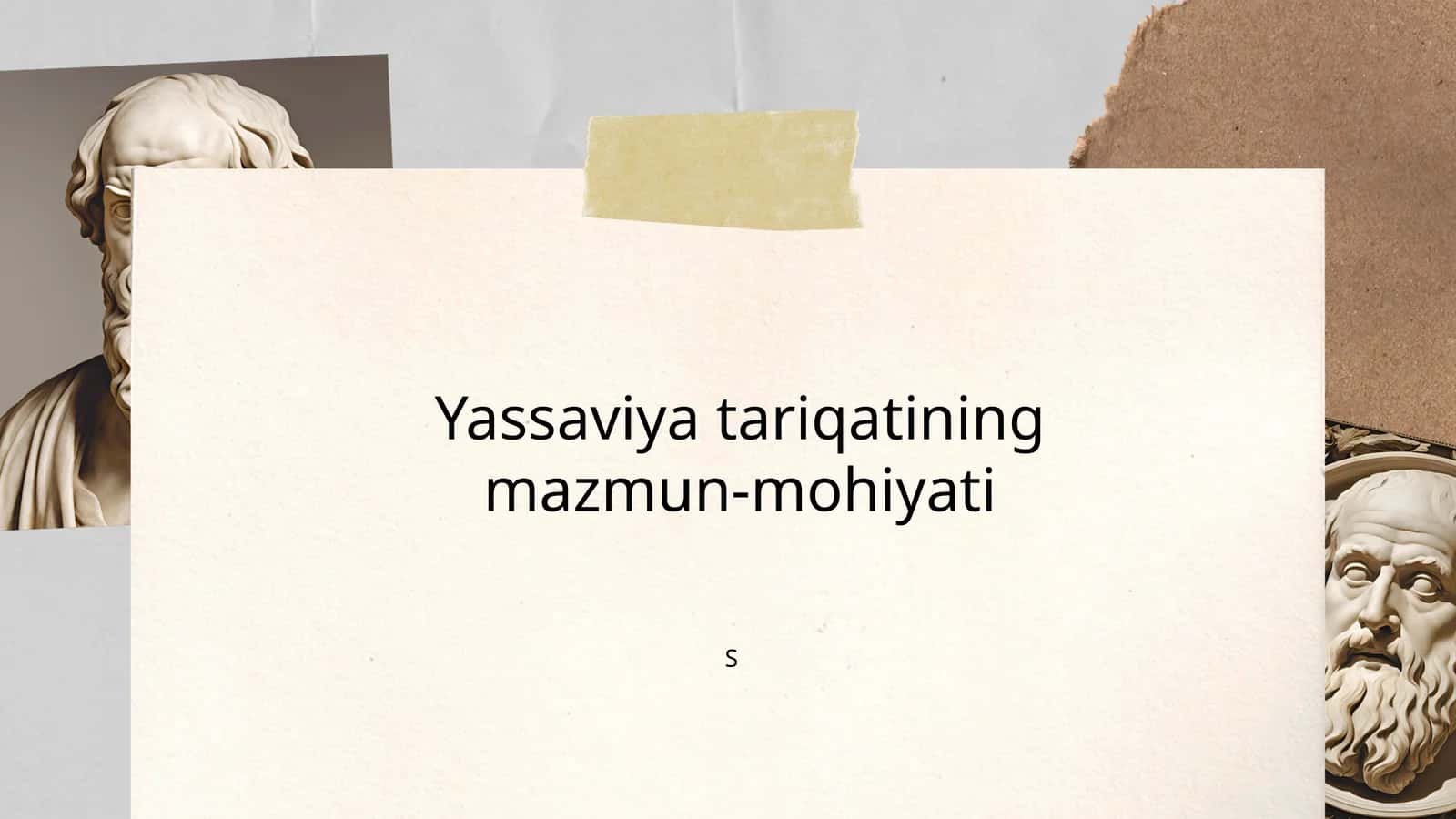 Yassaviya tariqatining mazmun-mohiyati 1