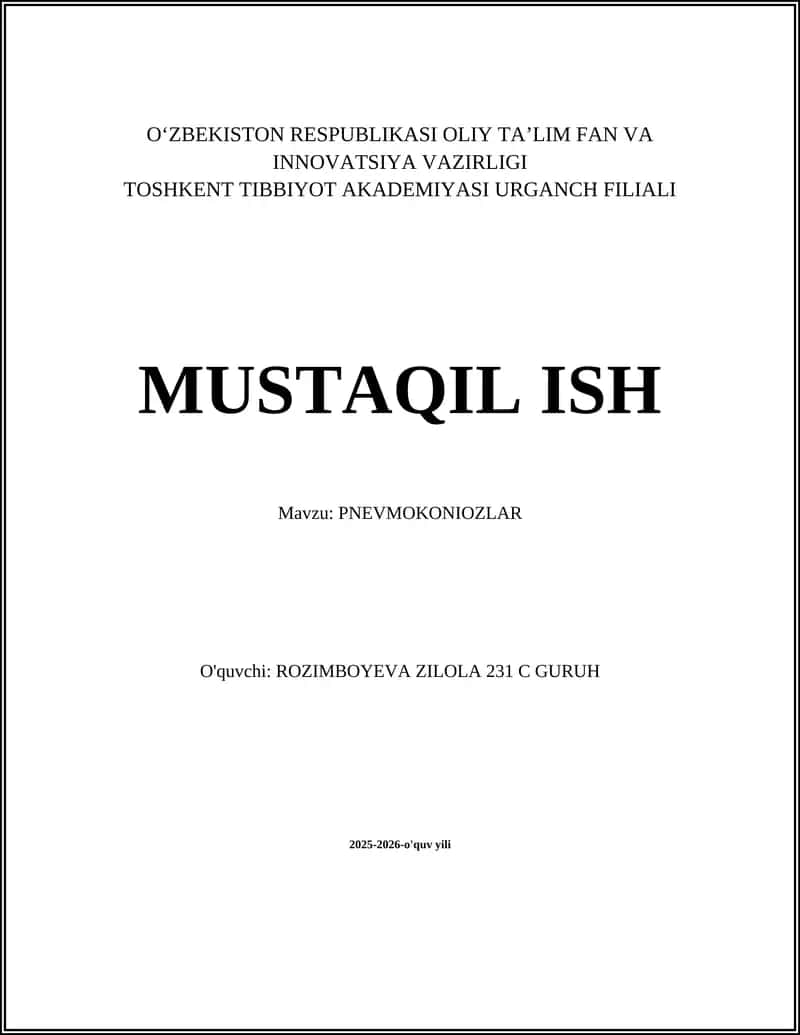 PNEVMOKONIOZLAR 1