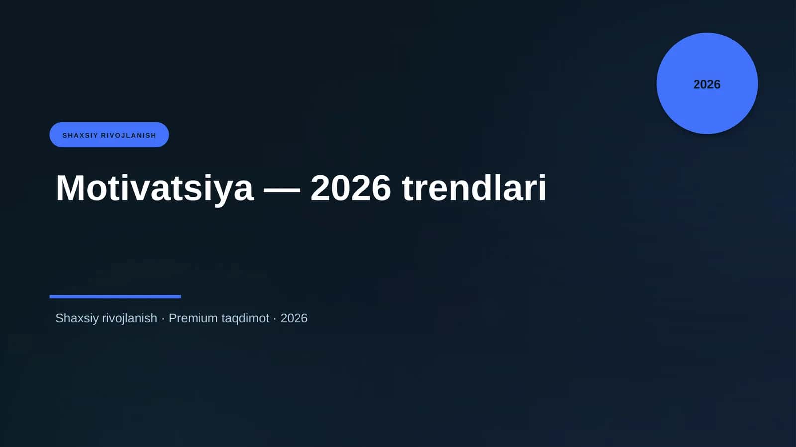 Motivatsiya — 2026 trendlari 1