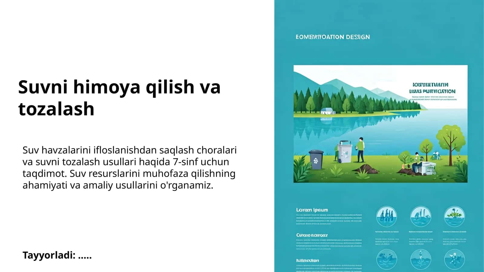 Suvni himoya qilish va tozalash 1