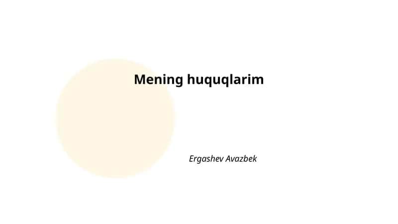 Mening huquqlarim 1