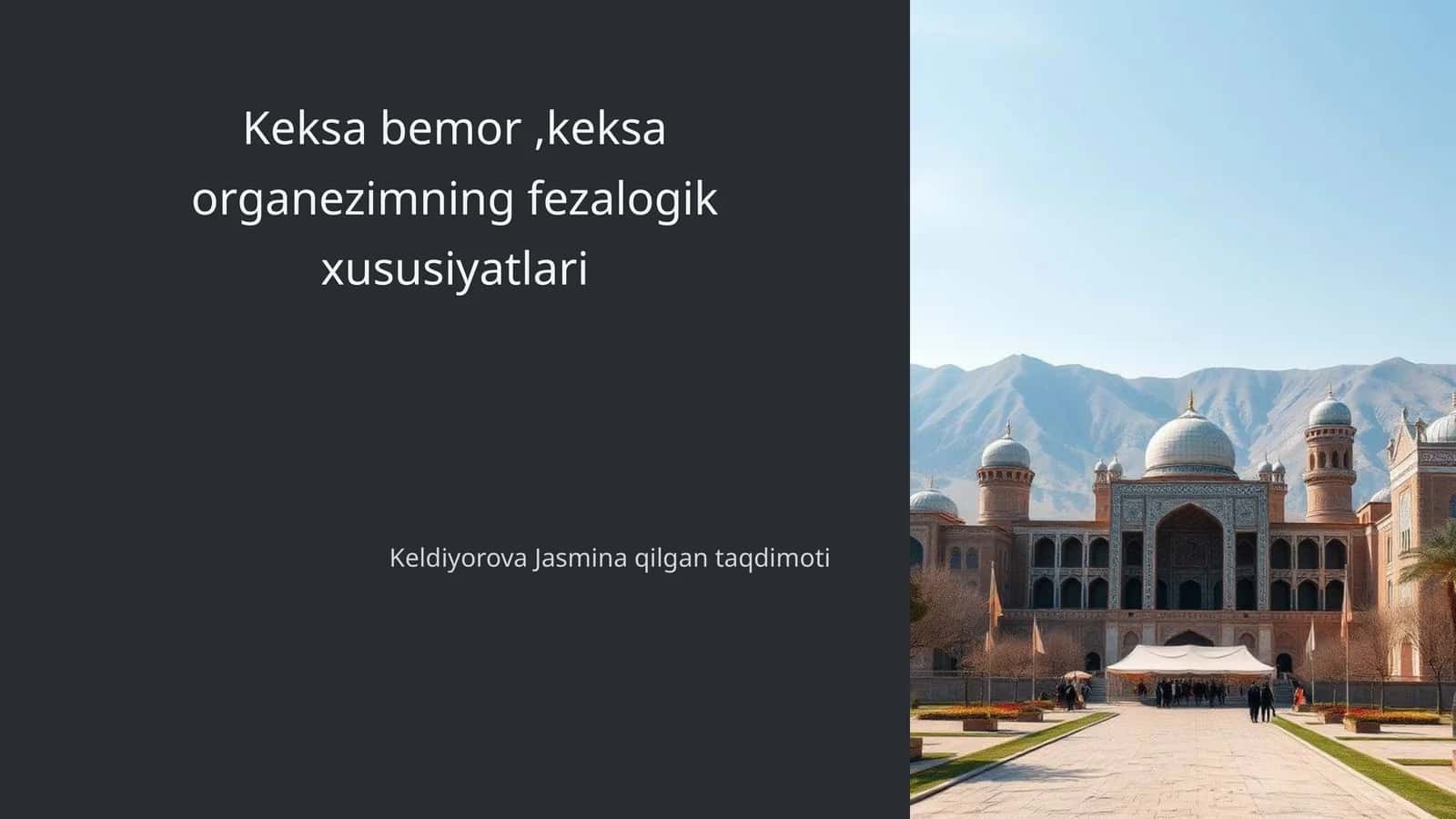 Keksa bemor,keksa organezimning fezalogik xususiyatlari 1