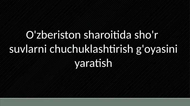 O'zberistonsharoitidasho'r 1