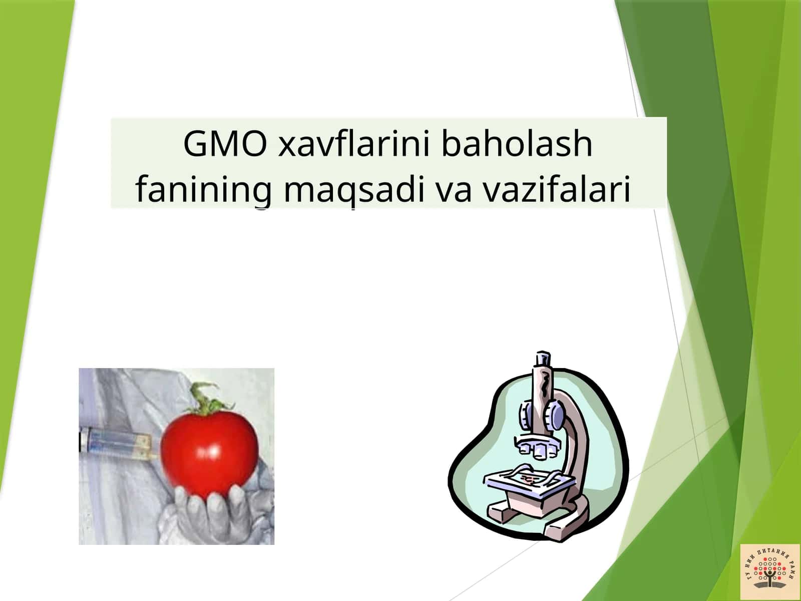 Genetik O‘zgartirgan Organizmlar 1