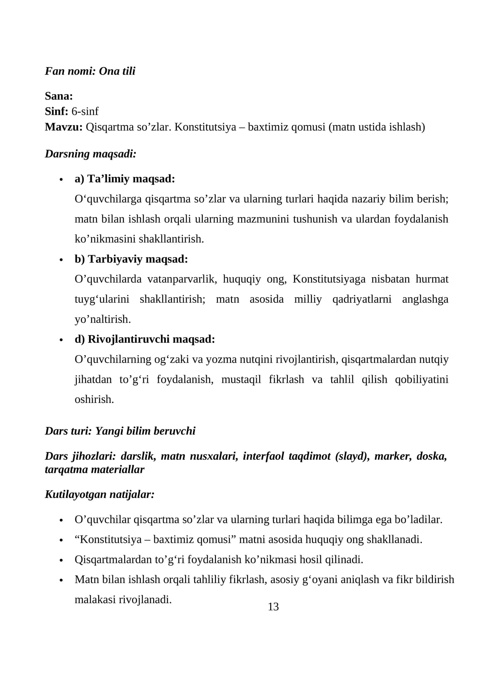 Qisqartma so’zlar. Konstitutsiya – baxtimiz qomusi 1