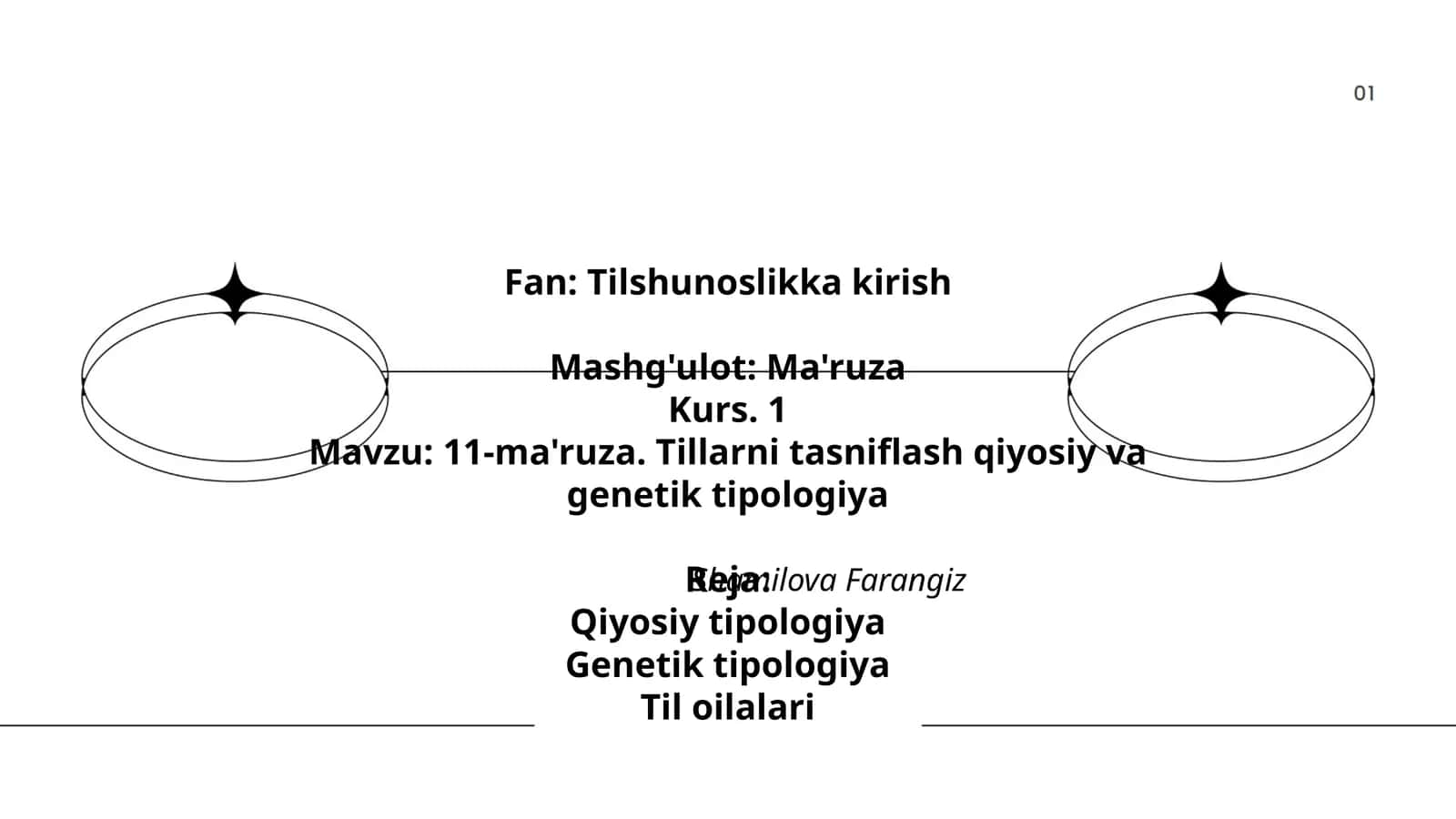 11-ma'ruza. Tillarni tasniflash qiyosiy va genetik tipologiya 1