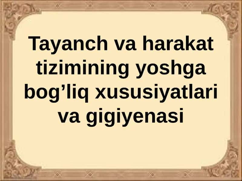 Tayanch va harakat tizimi 1