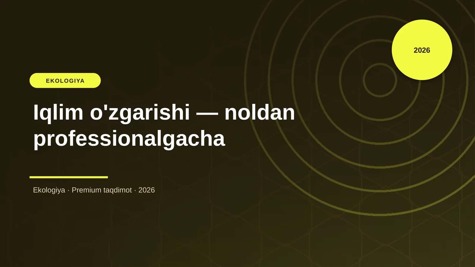Iqlim o'zgarishi — noldan professionalgacha 1