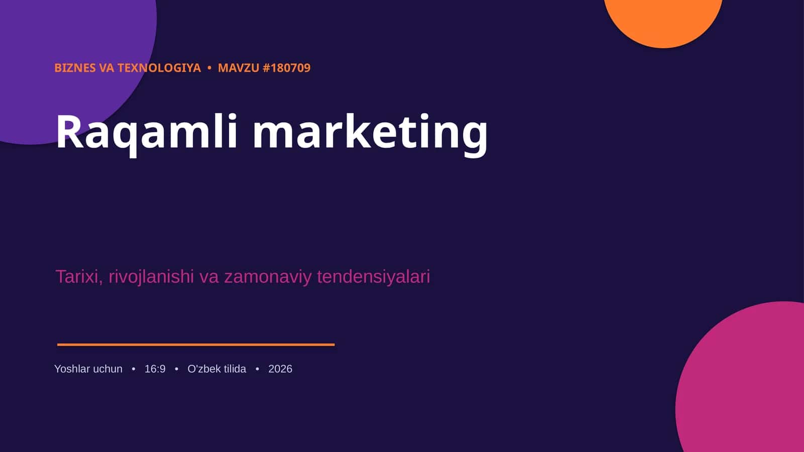 Raqamli marketing 1