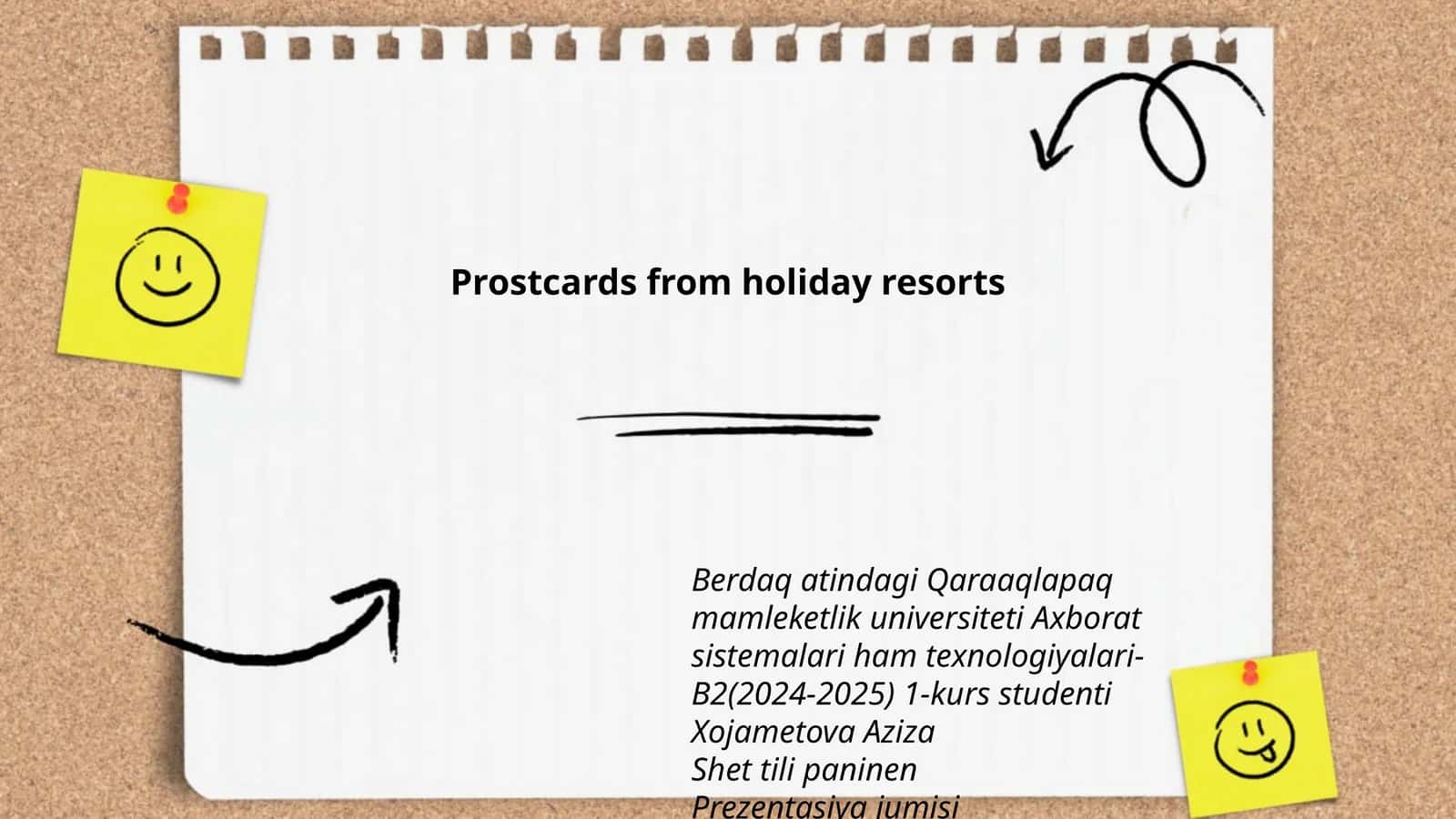 Prostcards from holiday resorts 1