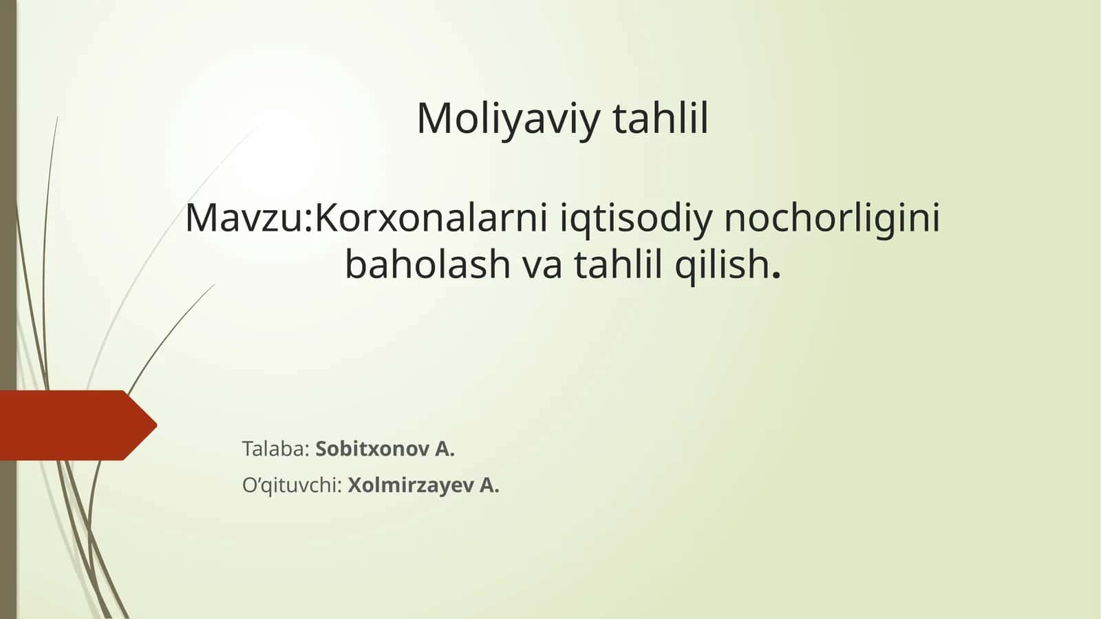 Korxonalarning iqtisodiy nochorligi (bankrotlik) 1
