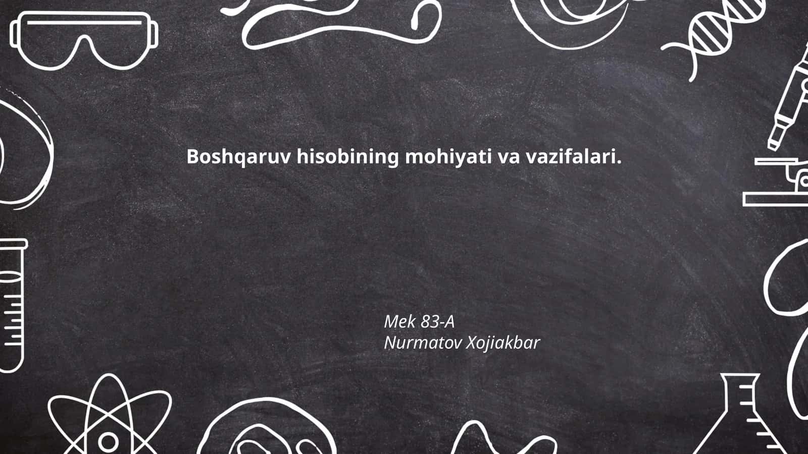 Boshqaruv hisobi 1