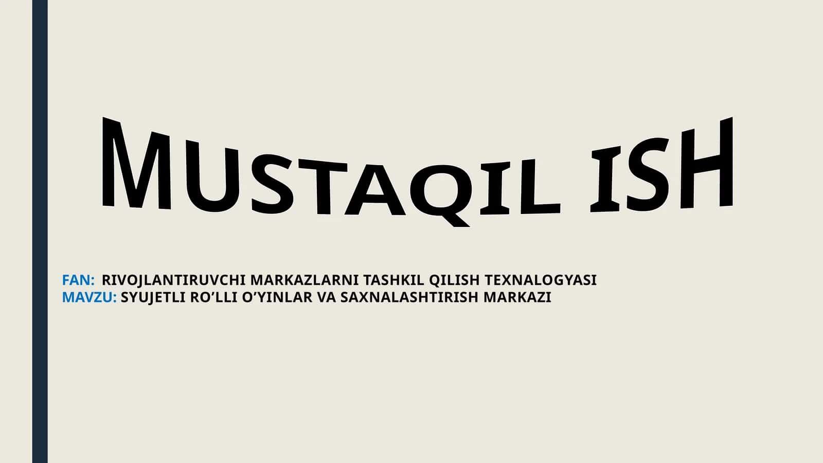 SYUJETLI RO’LLI O’YINLAR VA SAXNALASHTIRISH MARKAZI 1