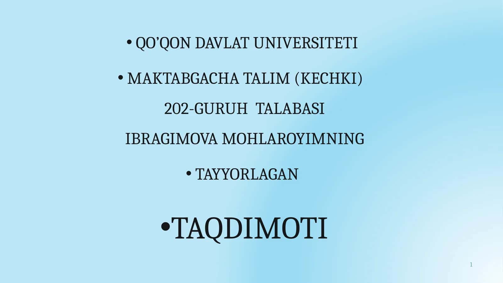 RIVOJLANISH MARKAZLARINI JIHOZLASHDA BOLALARNING YOSH VA INDIVIDUAL XUSUSIYATLARINI HISOBGA OLISH 1