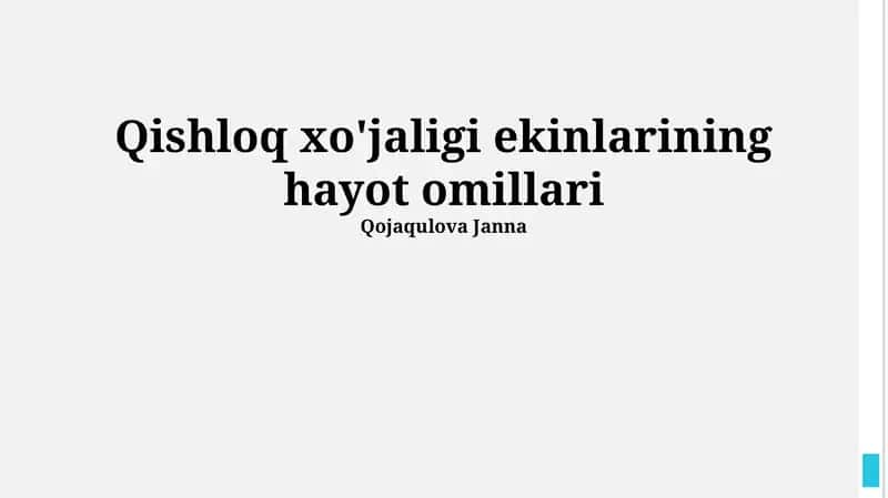 Ekologik omillar 1