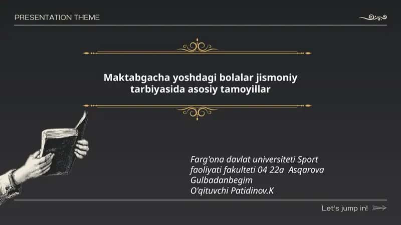 Maktabgacha yoshdagi bolalar jismoniy tarbiyasida asosiy tamoyillar 1