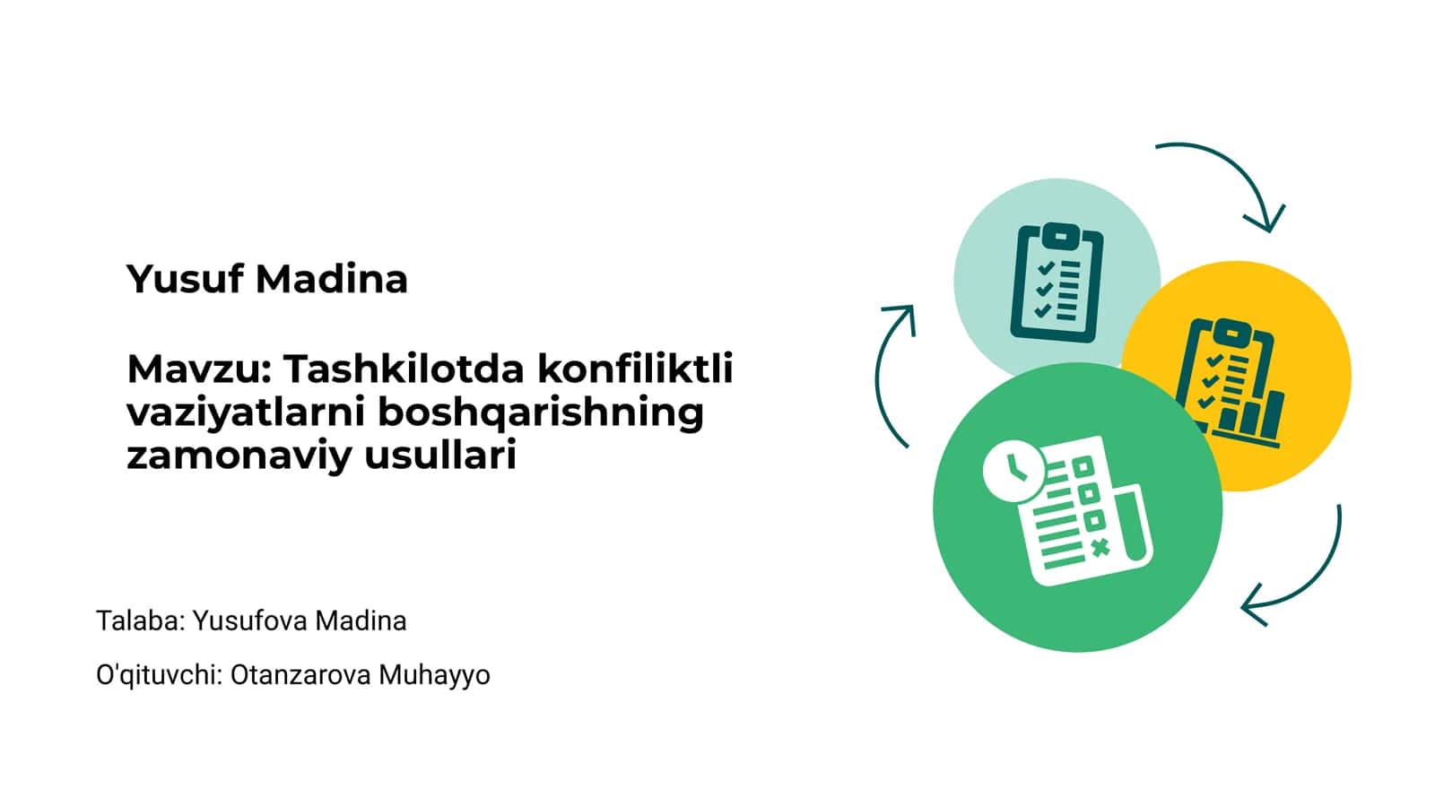 Tashkilotda konfiliktli vaziyatlarni boshqarishning zamonaviy usullari 1