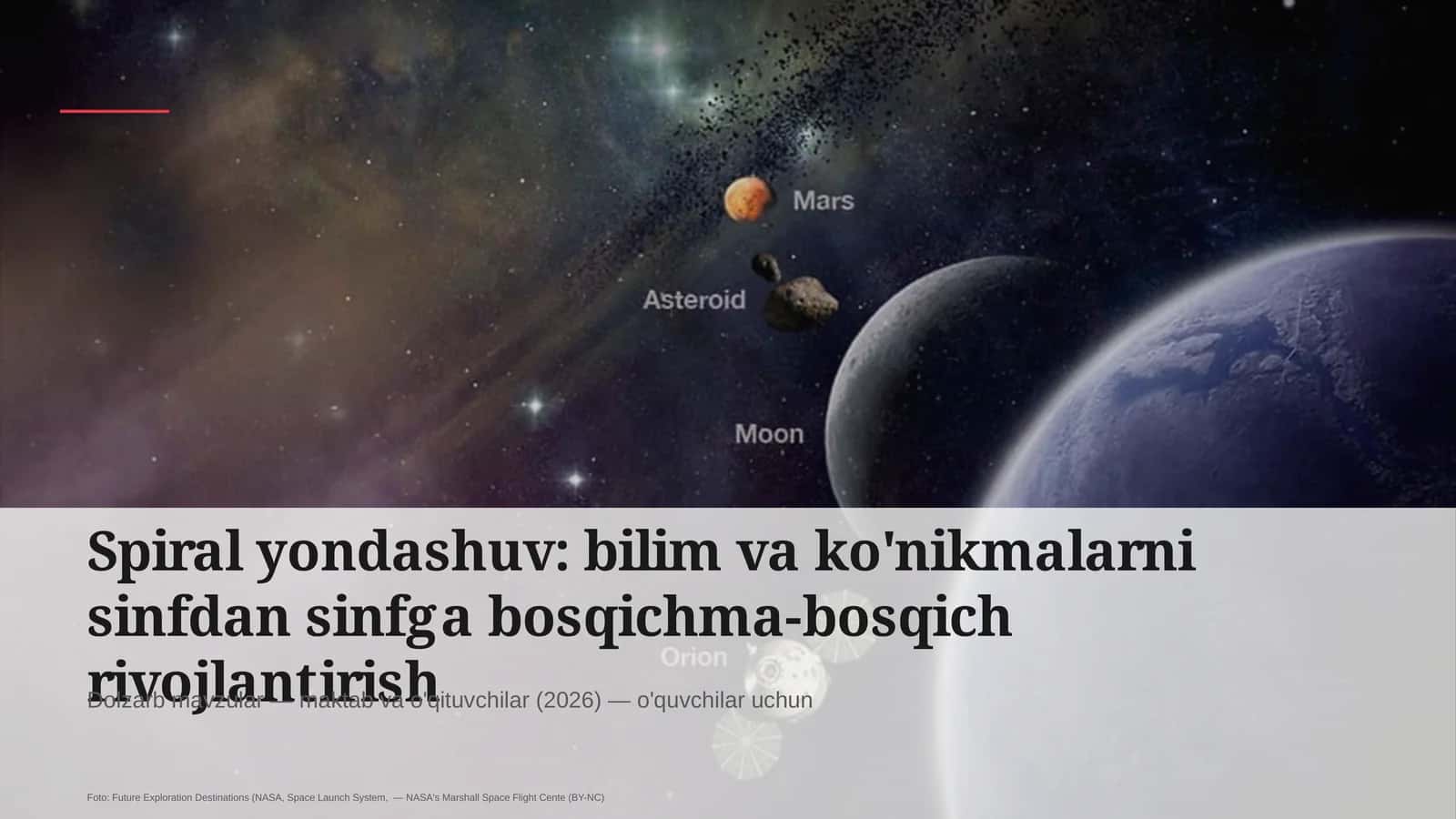 Spiral yondashuv: bilim va ko'nikmalarni sinfdan sinfga bosqichma-bosqich rivojlantirish 1