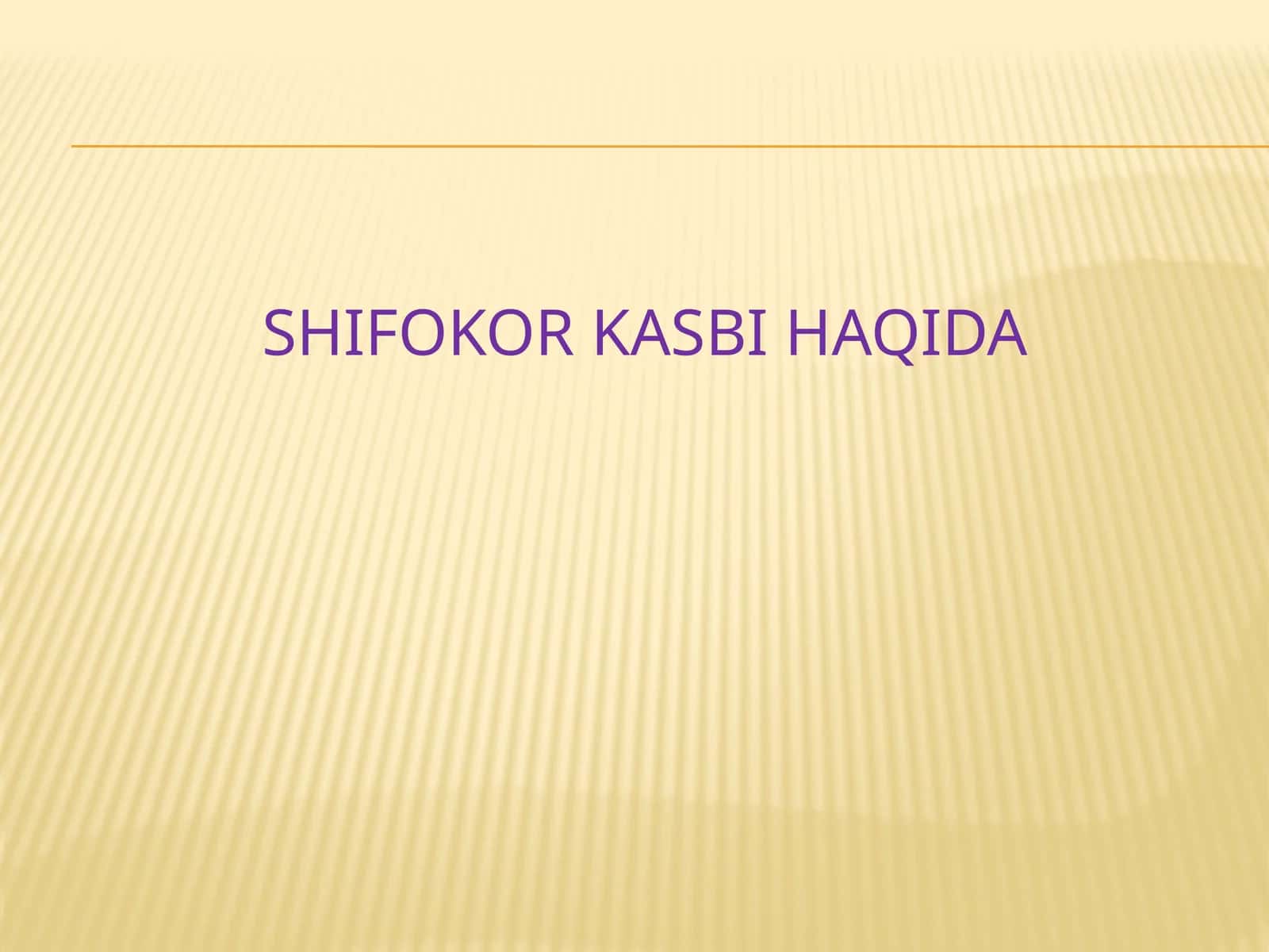 Shifokor kasbi haqida 1